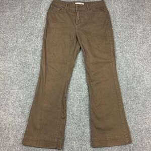 Chicos Platinum Brown Bootcut Denim Pants Size 0.5 30x28 Short Stretch Cotton